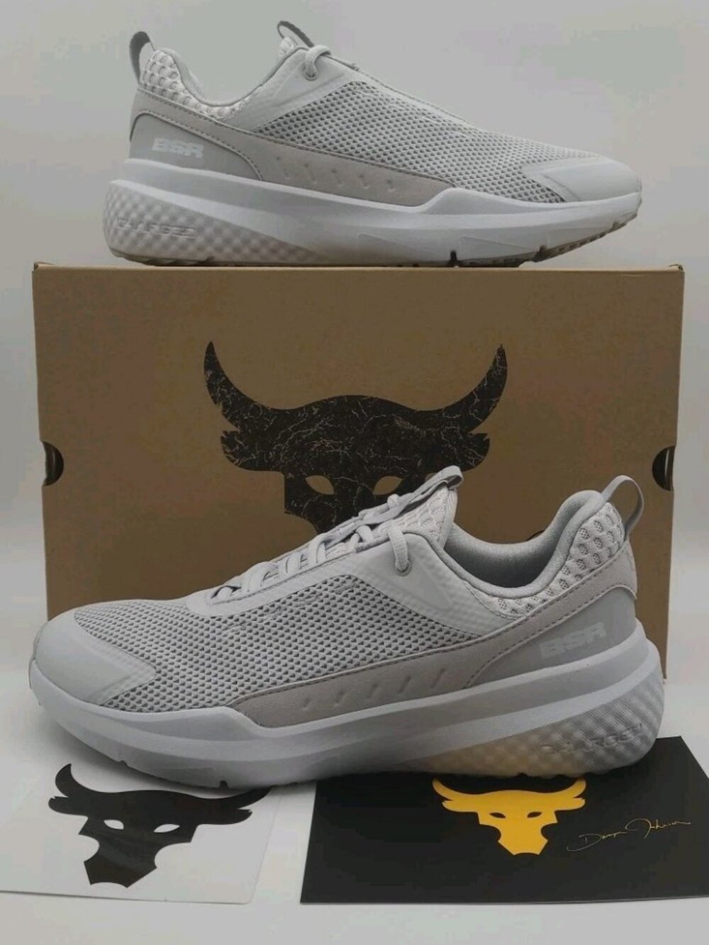 Under Armour Project Rock BSR 5 Men's 8.5 Halo Grey Training Shoes 3028296-014